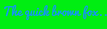 Image with Font Color 1694F7 and Background Color 00EE12
